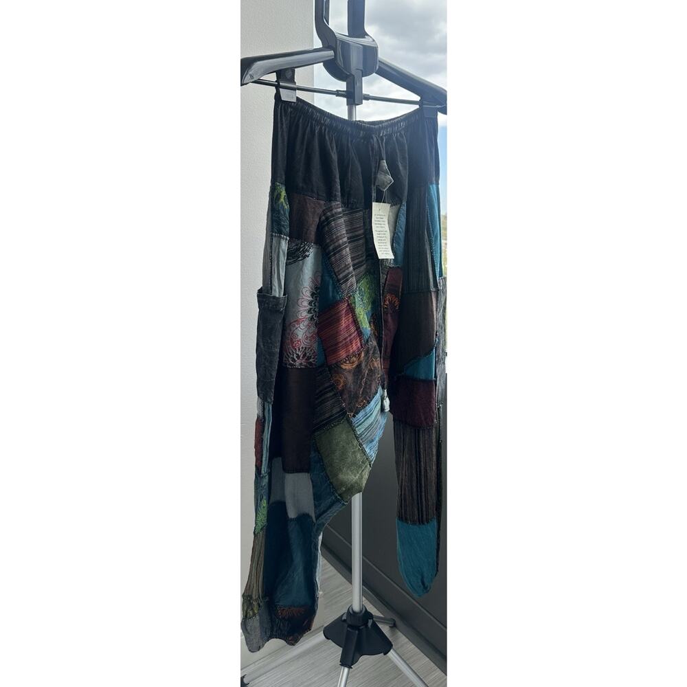 Kathmandu Imports Women's Multicolor Cotton Patchwork Harem Pants Handmade